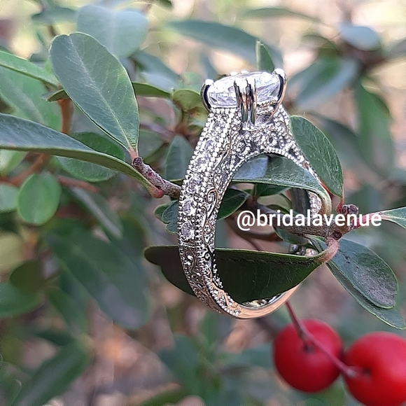 Silver White Sapphire Vintage Vibes Ring - Picture 6 of 11